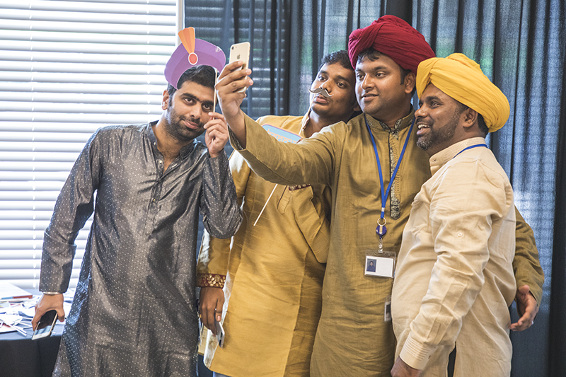 Group of Indian men taking a selfie
