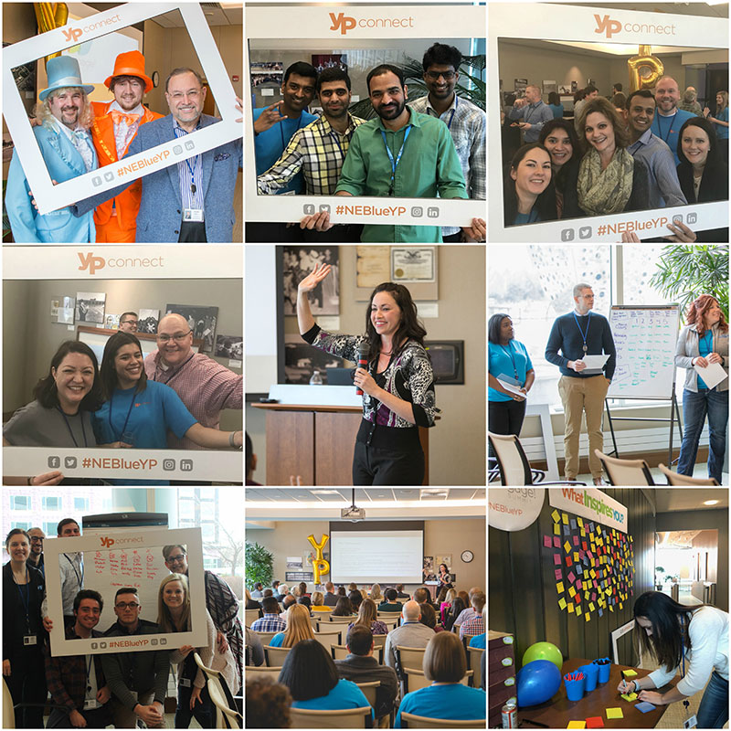 Collage of photos from BCBSNE YP Summit